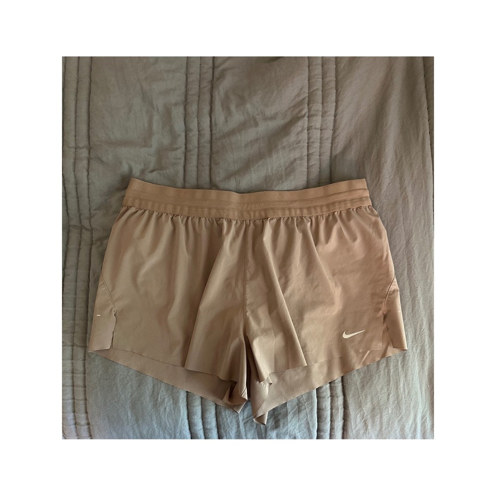 Nike Swift Dri-FIT Running Shorts Women's Size Large Tan EUC